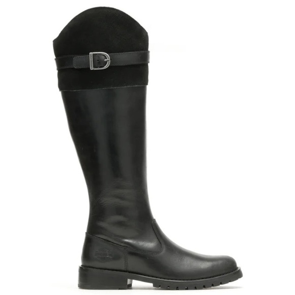 Harley-Davidson Women's Bradner Zip-Up 16" Black Motorcycle Boots - 6 - Picture 1 of 8